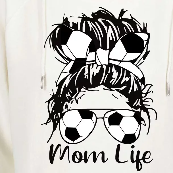 Mom Life Soccer Mom Womens Funnel Neck Pullover Hood