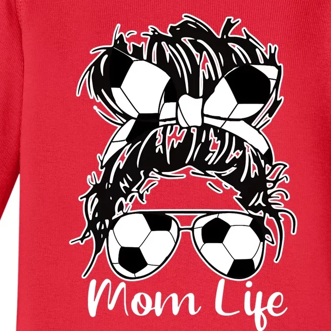 Mom Life Soccer Mom Baby Long Sleeve Bodysuit