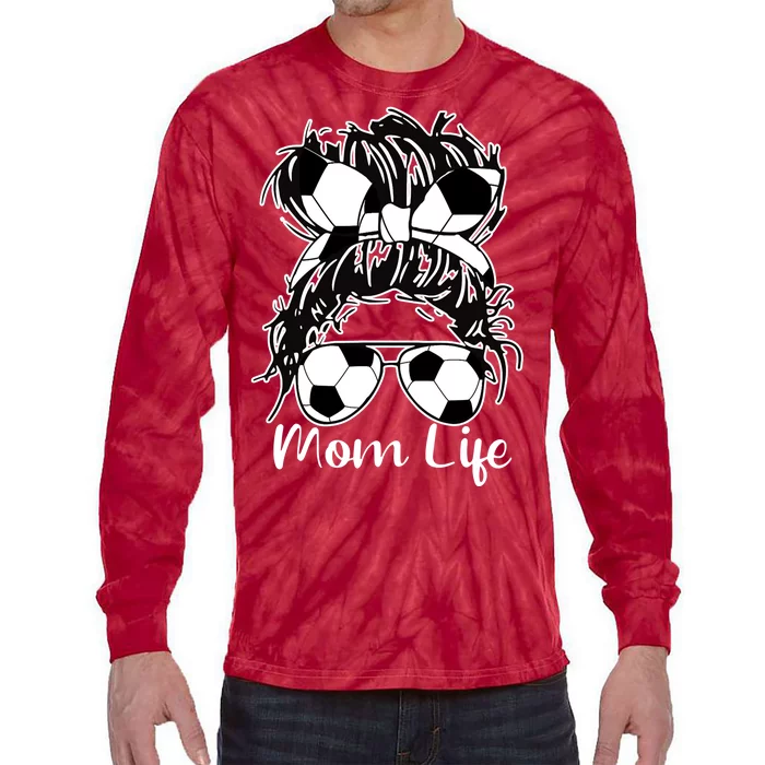 Mom Life Soccer Mom Tie-Dye Long Sleeve Shirt