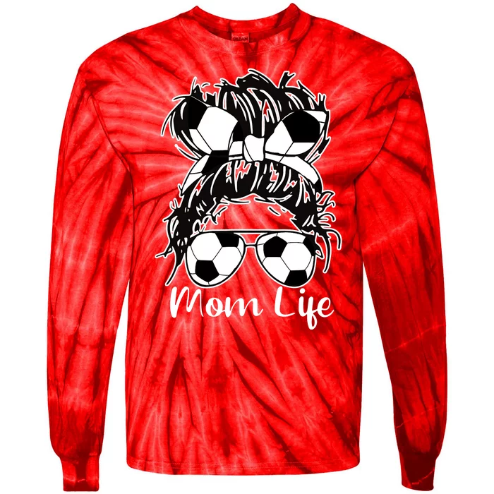 Mom Life Soccer Mom Tie-Dye Long Sleeve Shirt