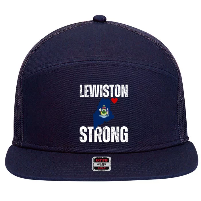 Maine Lewiston Strong 7 Panel Mesh Trucker Snapback Hat