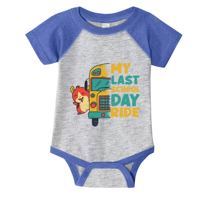 My Last School Day Ride Funny Schools Out Summer Guinea Pig Meaningful Gift Infant Baby Jersey Bodysuit