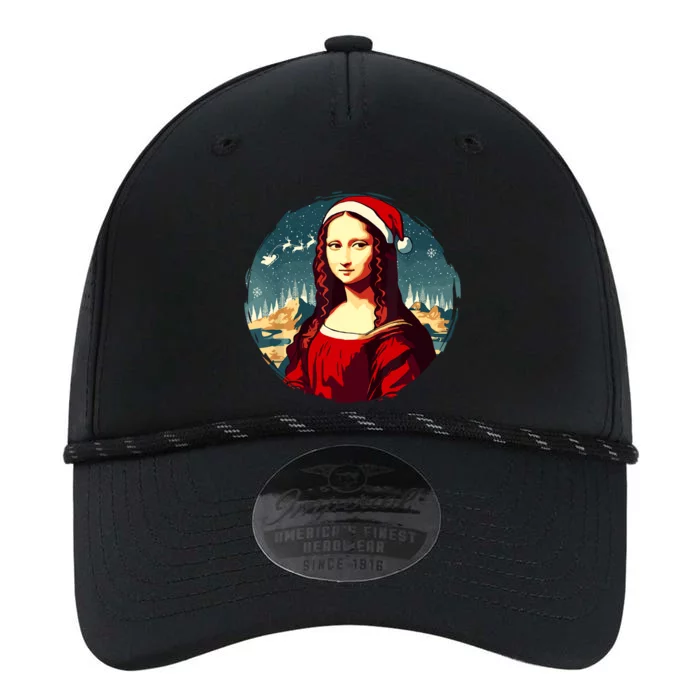 Mona Lisa Santa Hat Funny Christmas Art Performance The Dyno Cap