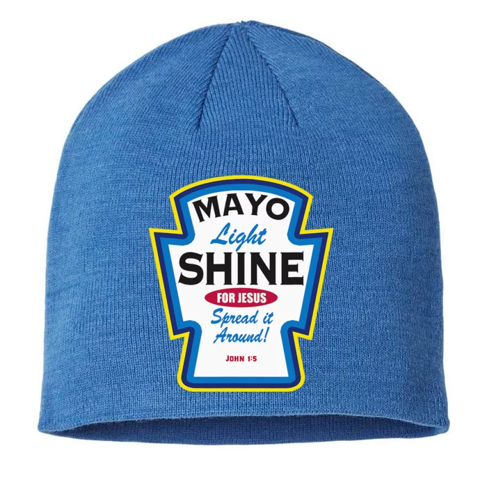 Mayo Light Shine Funny Christian Parody 8 1/2in Sustainable Knit Beanie