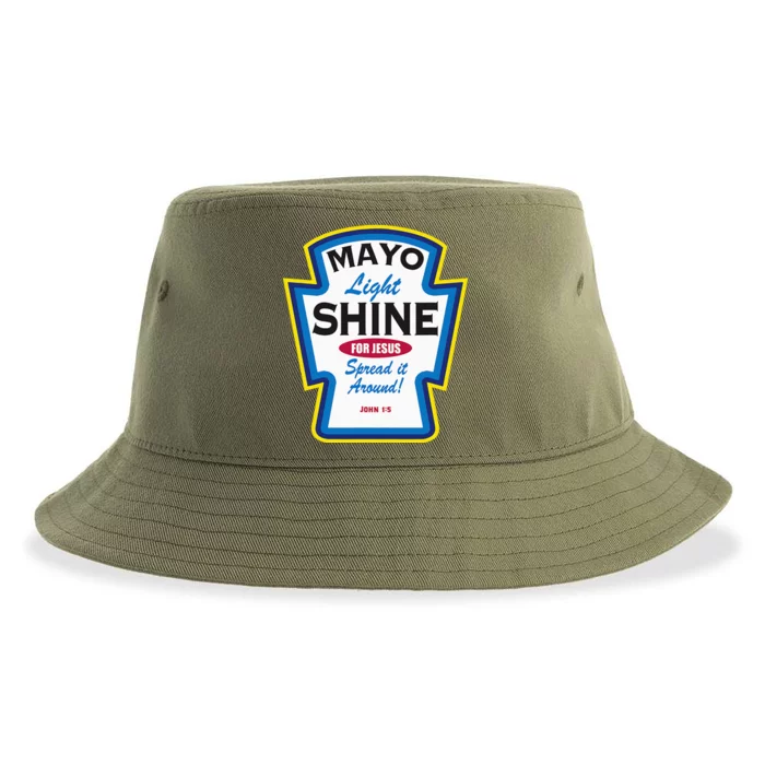 Mayo Light Shine Funny Christian Parody Sustainable Bucket Hat