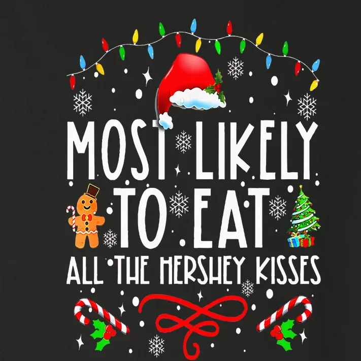 Most Likely To Eat All The Hershey Kisses Christmas Pajamas Toddler Long Sleeve Shirt