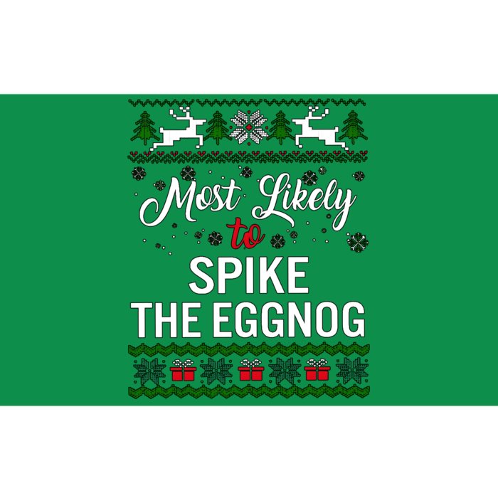 Most Likely To Spike The Eggnog Christmas Holiday Season Bumper Sticker