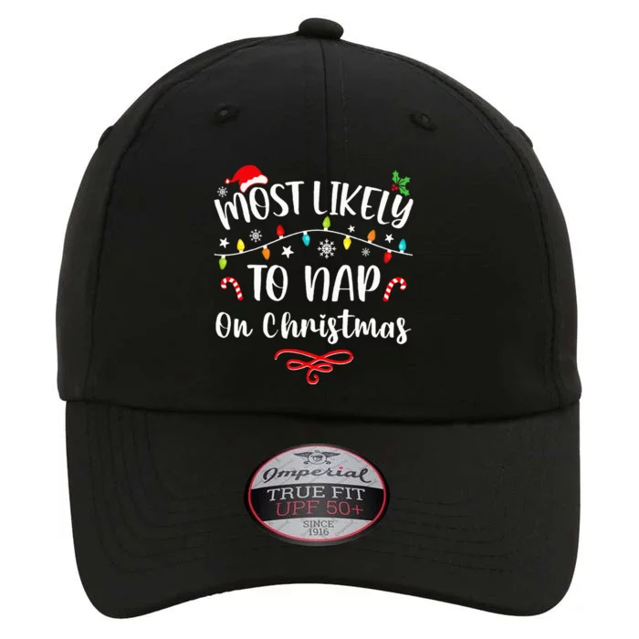 Most Likely To Nap On Christmas Family Christmas Pajamas The Original Performance Cap