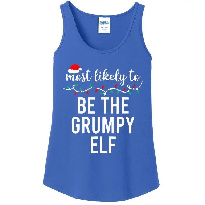 Most Likely To Christmas Matching Family Pajamas Funny Ladies Essential Tank