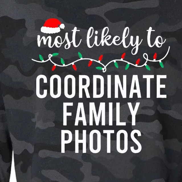 Most Likely To Christmas Matching Family Pajamas Funny Cropped Pullover Crew