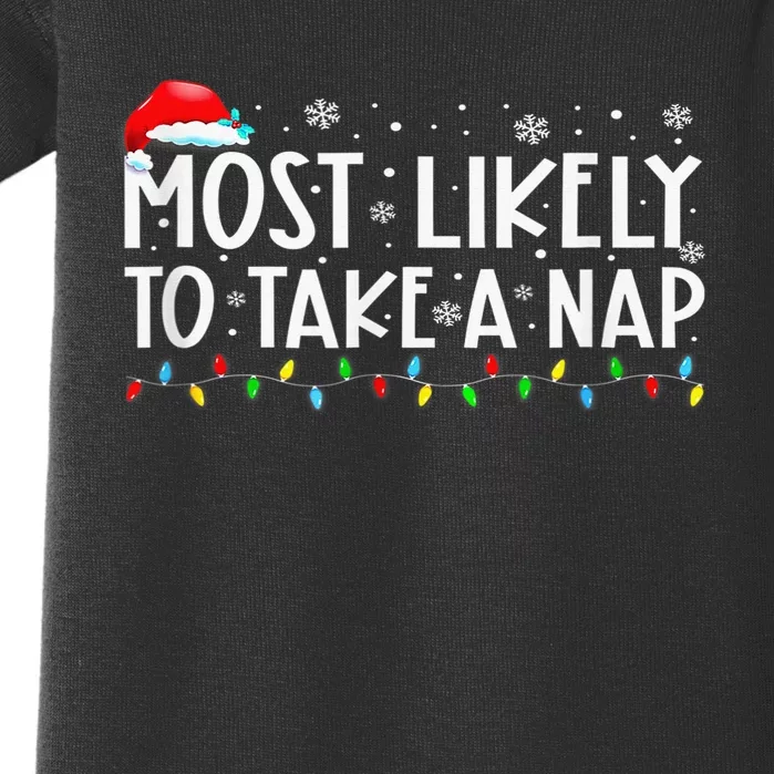 Most Likely To Take A Nap Family Matching Xmas Baby Bodysuit