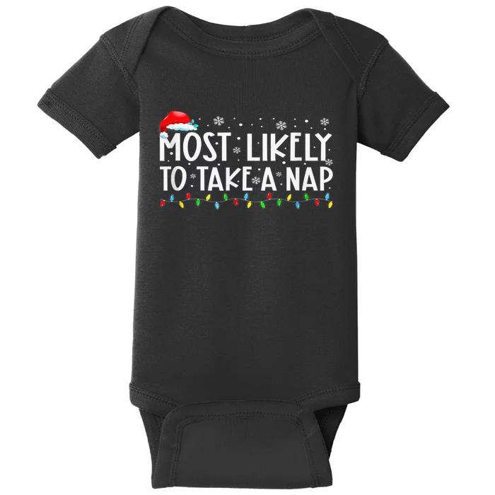 Most Likely To Take A Nap Family Matching Xmas Baby Bodysuit