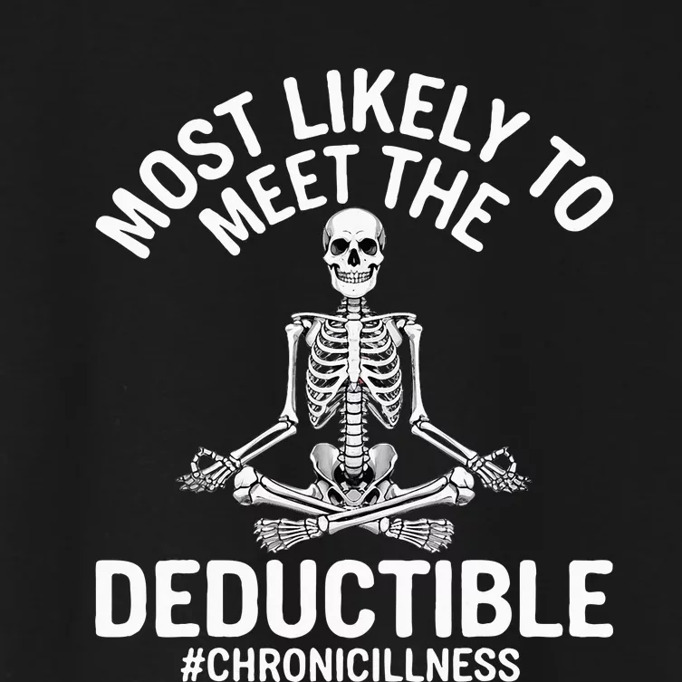 Most Likely To Meet The Deductible Chronic Illness Sarcasm Women's Crop Top Tee