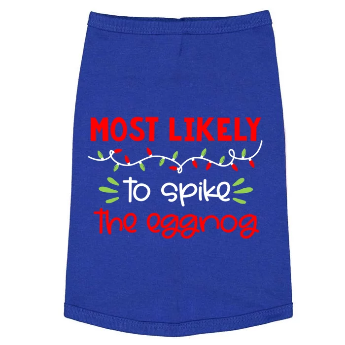 Most Likely To Great Gift Funny Matching Family Christmas Pjs Gift Doggie Tank