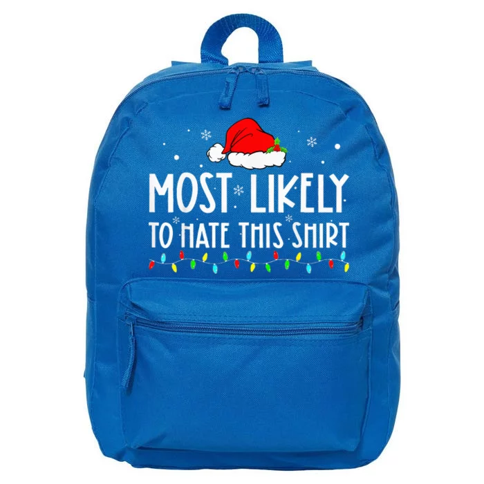 Most Likely To Hate This Xmas Pajamas Family Christmas 16 in Basic Backpack