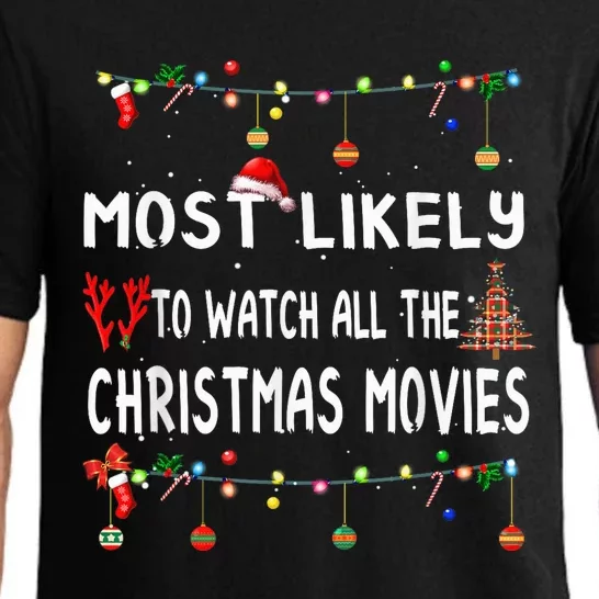 Most Likely To Christmas Shirt Funny Matching Family Pajamas Pajama Set