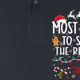 Most Likely To Shoot The Reindeer Family Christmas Softstyle Adult Sport Polo