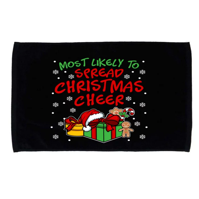 Most Likely To Spread Christmas Cheer Gift Microfiber Hand Towel