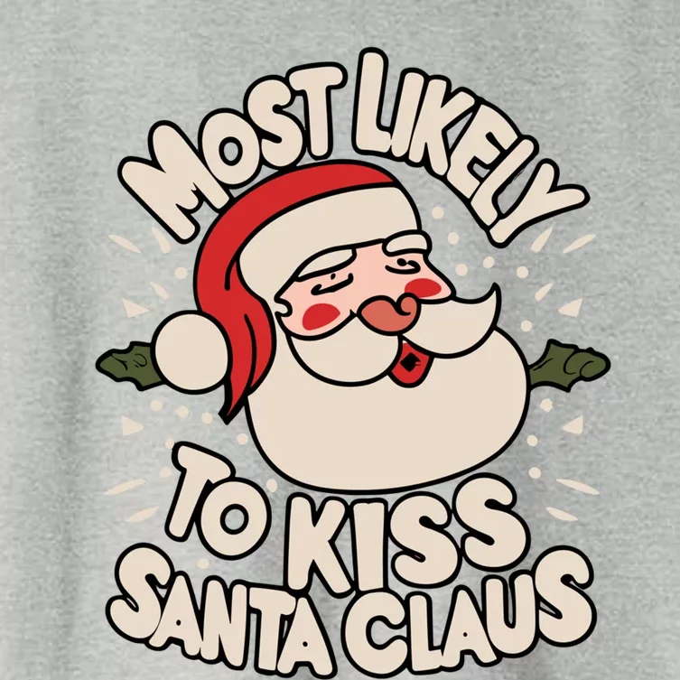 Most Likely To Santa Claus Family Christmas Meaningful Gift Women's Crop Top Tee