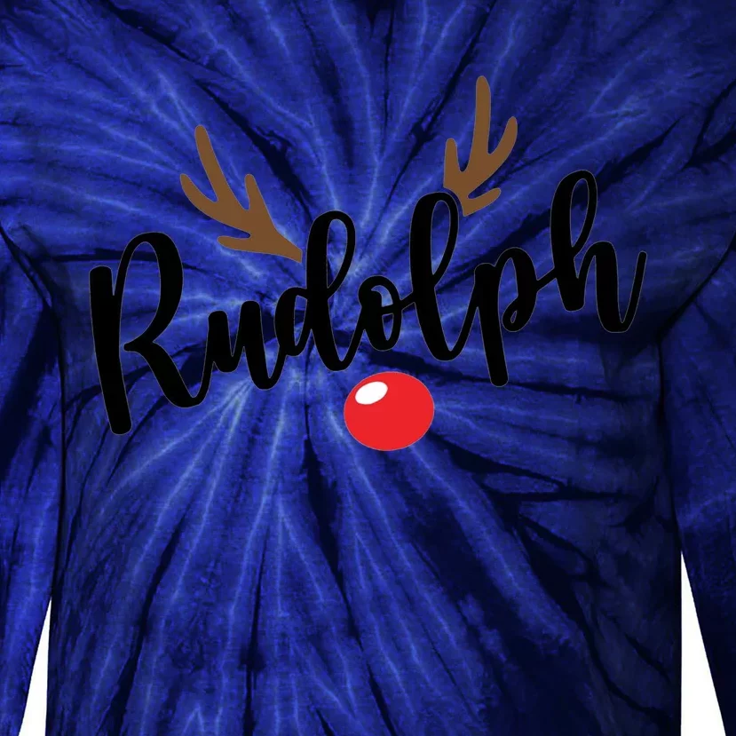 Most Likely To Try Ride Rudolph Funny ChristmasChristmas Gift Christmas In Ju Tie-Dye Long Sleeve Shirt