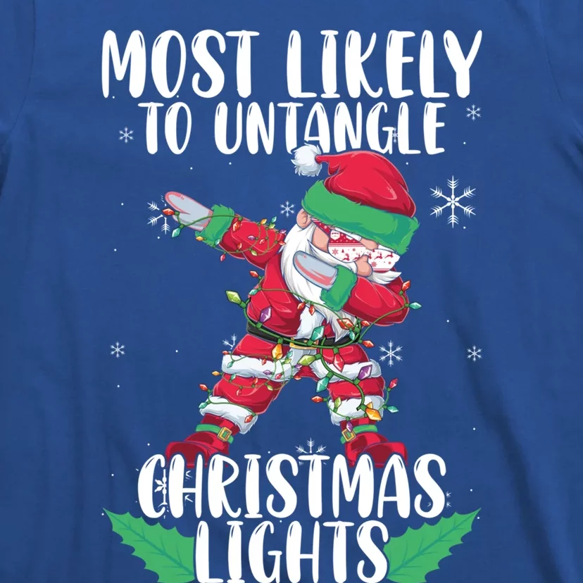 Most Likely To Untangle Christmas Lights Gift T-Shirt