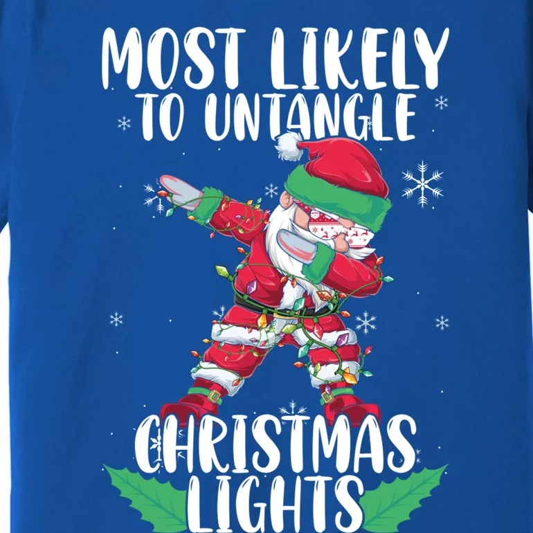 Most Likely To Untangle Christmas Lights Gift Premium T-Shirt