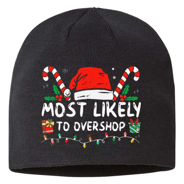 Most Likely To Overshop Shopping Family Crew Christmas 8 1/2in Sustainable Knit Beanie