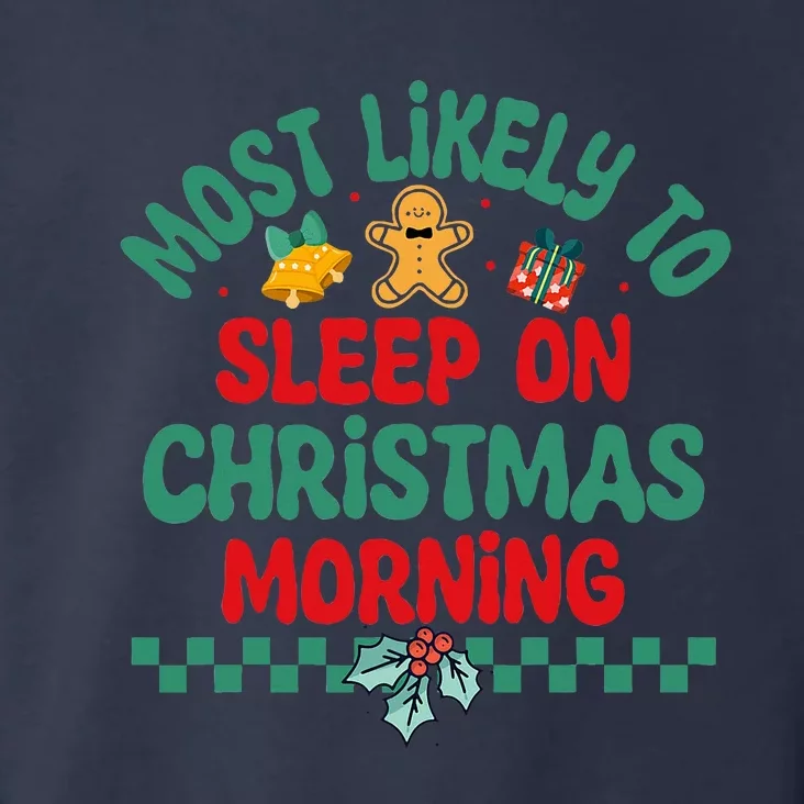 Most Likely To Sleep On Christmas Morning Christmas Pajamas Toddler Hoodie