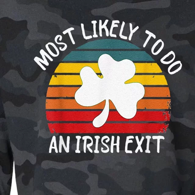 Most Likely To Do An Irish Exit Cropped Pullover Crew