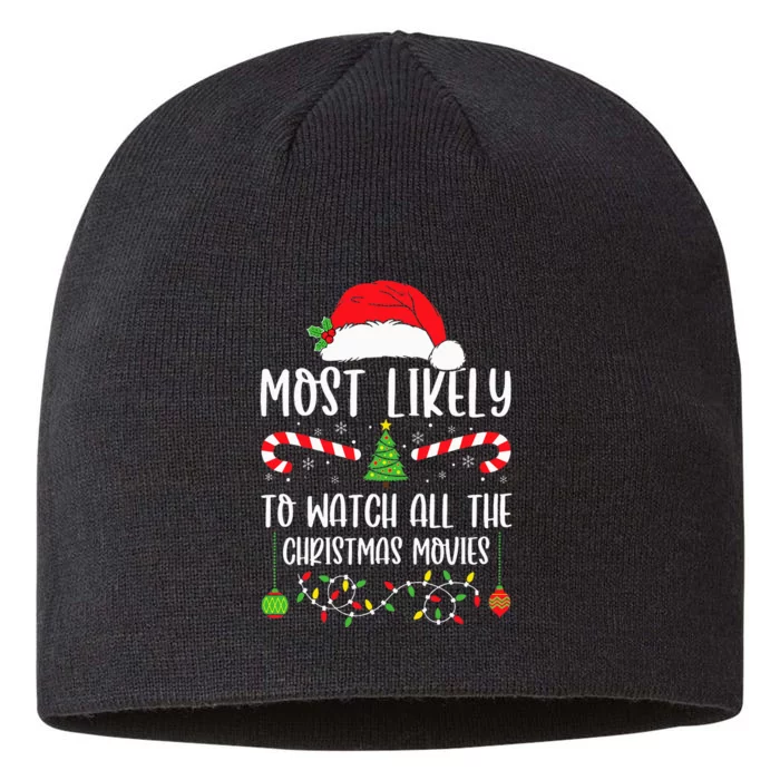 Most Likely To Watch All The Christmas Movies Xmas Matching 8 1/2in Sustainable Knit Beanie