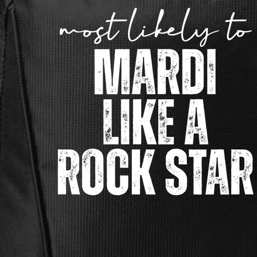 Most Likely To Mardi Like A Rock Star Mardi Gras Party City Backpack