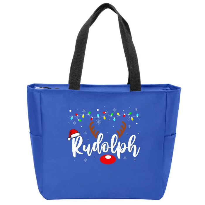 Most Likely To Try Ride Rudolph Funny Couples Christmas Meme Zip Tote Bag