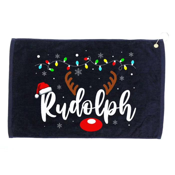 Most Likely To Try Ride Rudolph Funny Couples Christmas Meme Grommeted Golf Towel