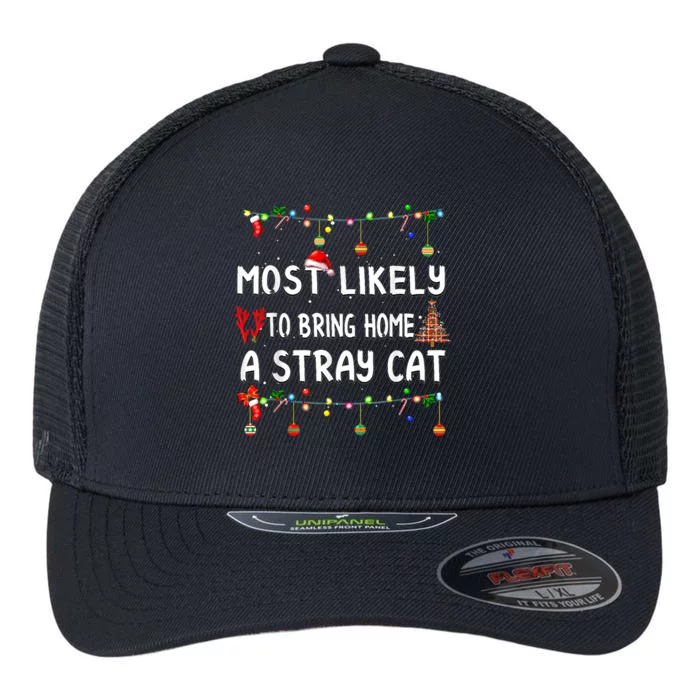 Most Likely To Christmas Funny Matching Family Pajamas Flexfit Unipanel Trucker Cap