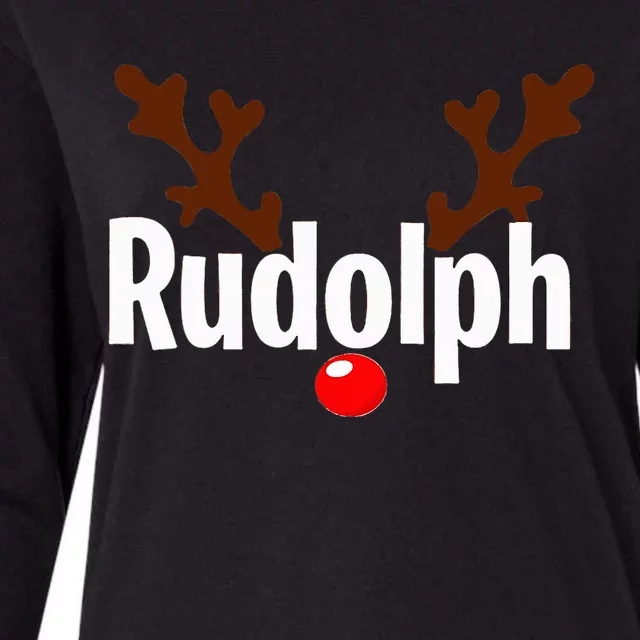 Most Likely To Try Ride Rudolph Funny Couples Christmas Womens Cotton Relaxed Long Sleeve T-Shirt