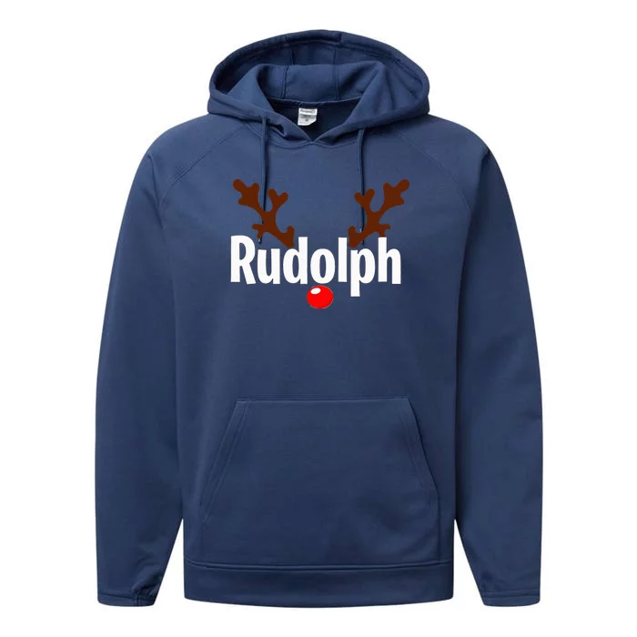 Most Likely To Try Ride Rudolph Funny Couples Christmas Performance Fleece Hoodie