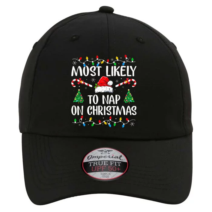 Most Likely To Nap On Christmas Family Christmas Pajamas The Original Performance Cap