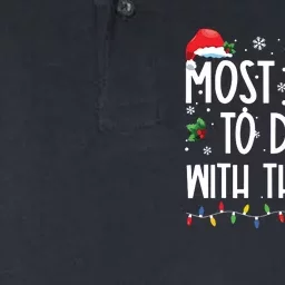 Most Likely To Drink With The Elves Elf Drinking Christmas Softstyle Adult Sport Polo