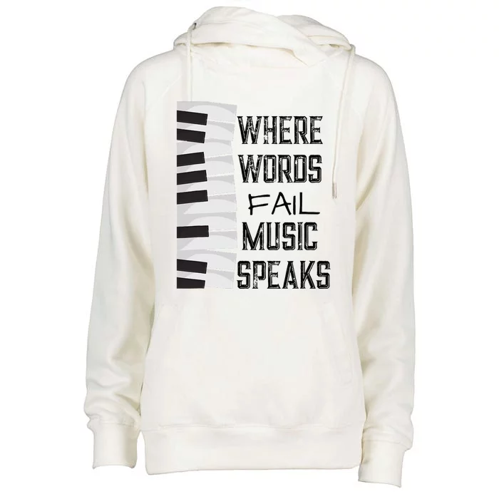 Music Lovers Themed Gift Womens Funnel Neck Pullover Hood