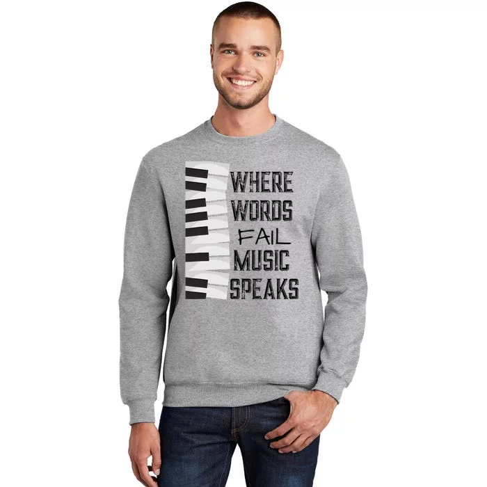 Music Lovers Themed Gift Tall Sweatshirt