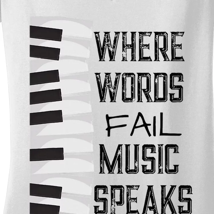 Music Lovers Themed Gift Women's V-Neck T-Shirt