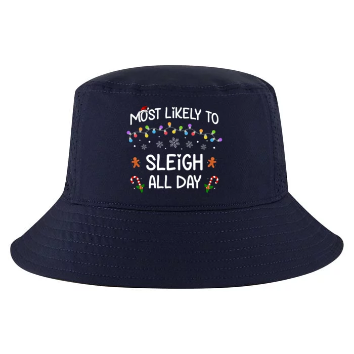 Most Likely To Sleigh All Day Matching Family Christmas Gift Cool Comfort Performance Bucket Hat