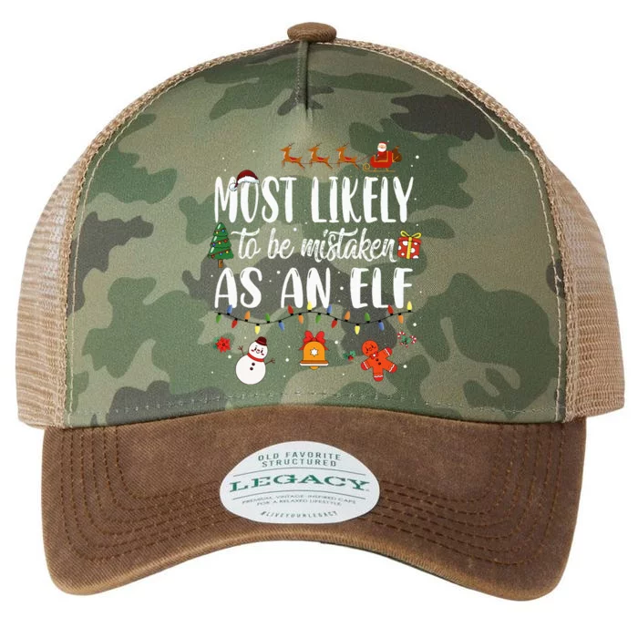 Most Likely To Be Mistaken As An Elf Family Christmas Legacy Tie Dye Trucker Hat