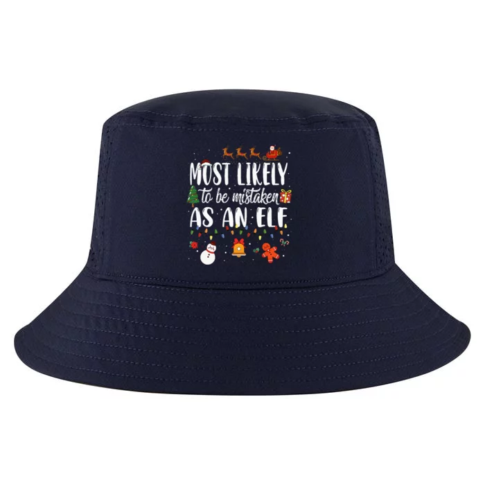 Most Likely To Be Mistaken As An Elf Family Christmas Cool Comfort Performance Bucket Hat