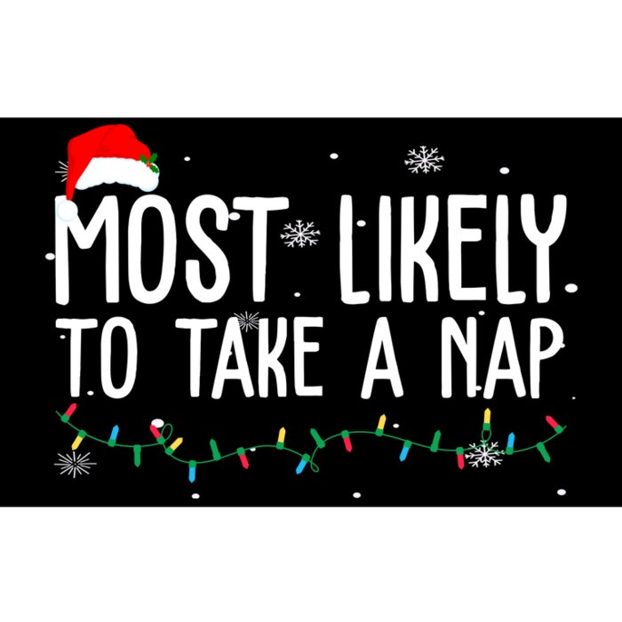 Most Likely To Take A Nap Funny Christmas Bumper Sticker