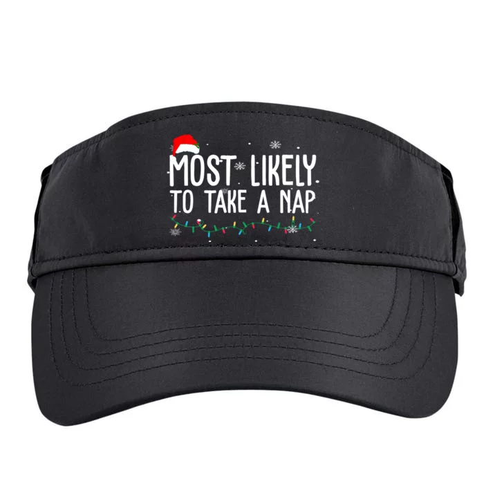 Most Likely To Take A Nap Funny Christmas Adult Drive Performance Visor