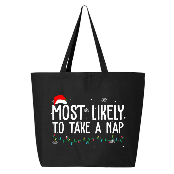 Most Likely To Take A Nap Funny Christmas 25L Jumbo Tote