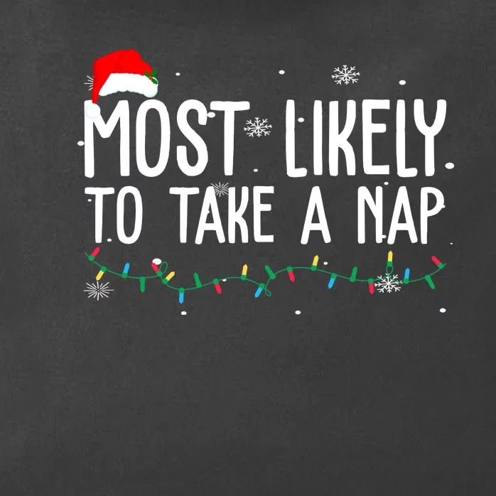 Most Likely To Take A Nap Funny Christmas Zip Tote Bag