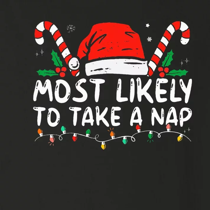 Most Likely To Take A Nap Family Matching Christmas Toddler Long Sleeve Shirt