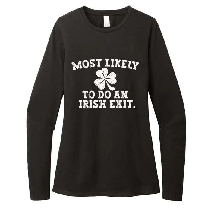 Most Likely To Do An Irish Exit st.patrick's day Womens CVC Long Sleeve Shirt